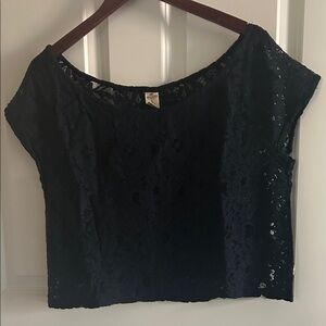 Hollister Blue Lace Crop Top